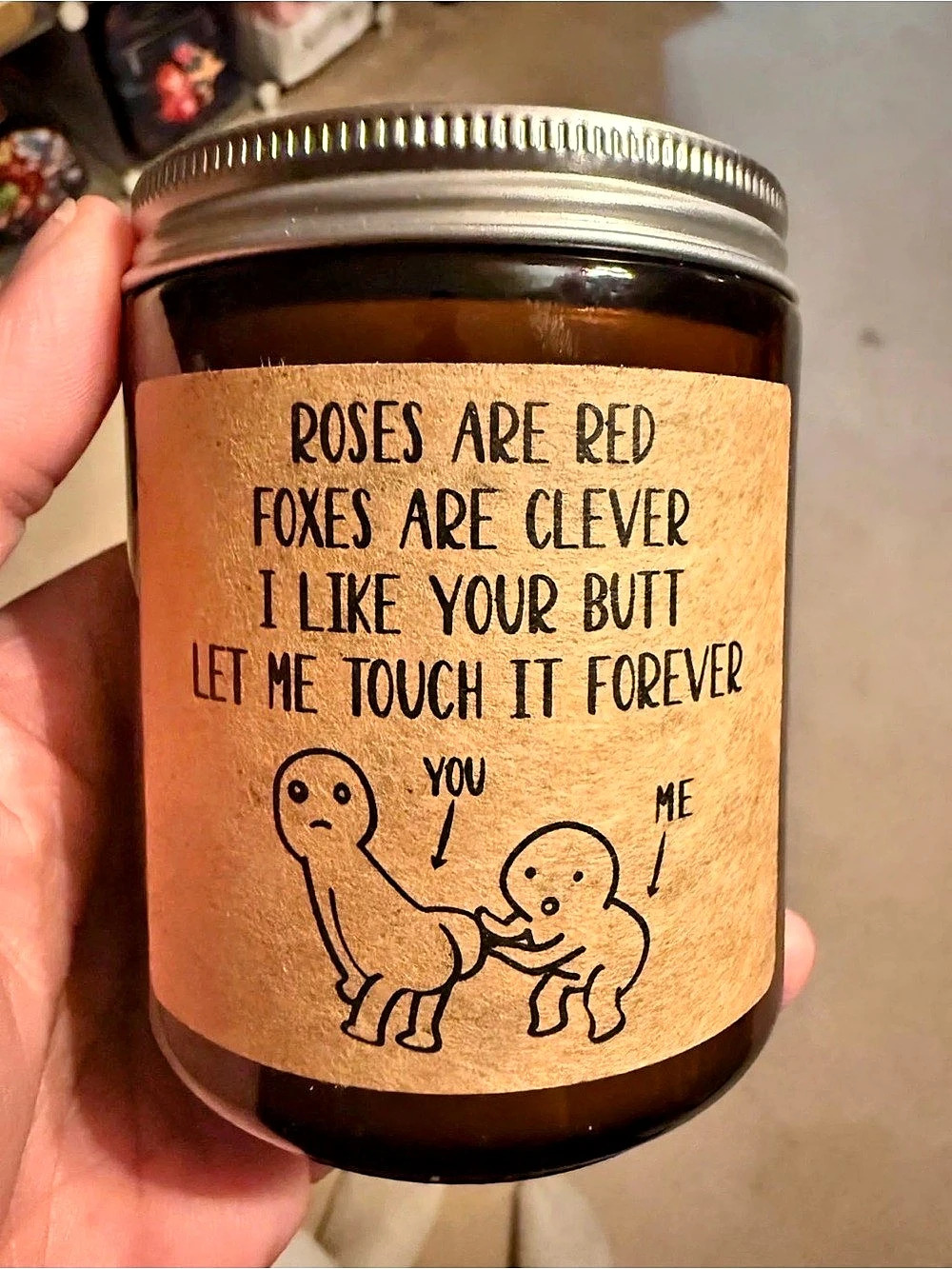 Roses Are Red Foxes Are Clever I Like Your Butt Let Me Touch It Forever Lavender